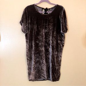 Madewell Velvet Bow Back Tee Dress